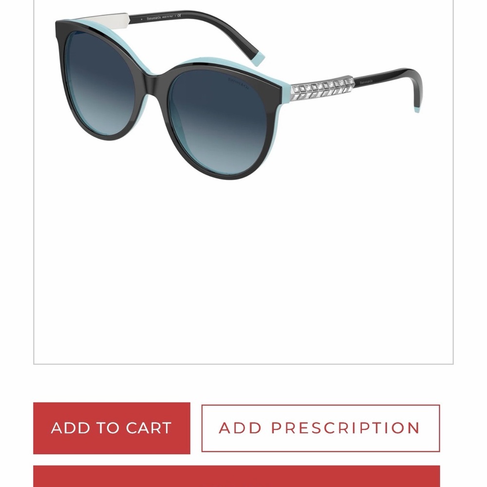 Tiffany & Co. Cat-Eye Polarized Blue and Black Sunglasses.